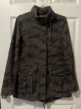 James Perse Jacket Coat Womens Size 1 Camo Military Full Zip